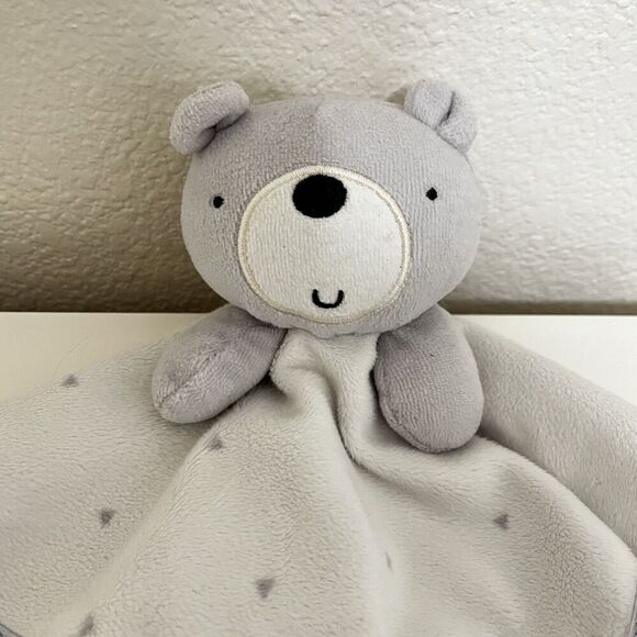 Wonder Nation Gray Bear Security Blanket Lovey Lovie Satin Back - Picture 2 of 6